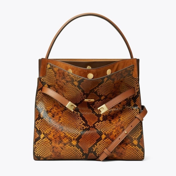 TORY BURCH• Lee Radziwill Double Exotic Bag - Picture 1 of 13